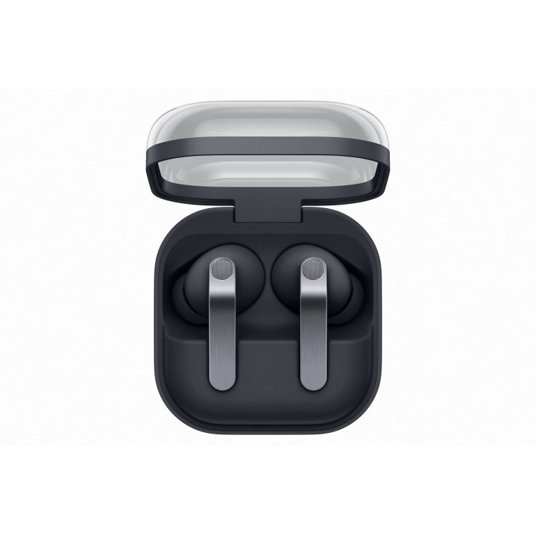 Черни Samsung Galaxy Buds4 Pro в отворен заряден кейс